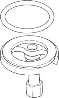 Dornbracht Befestigung mit O-Ring D40 x 4 mm ERSATZTEILE 04301103892 D 52 x 57 mm