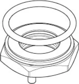 Dornbracht Befestigung mit O-Ring D34 x 4 mm ERSATZTEILE 04301108587 D 52 x 1,5 mm