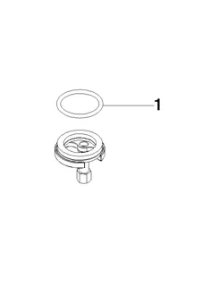 Dornbracht Befestigung mit O-Ring D40 x 4 mm ERSATZTEILE 04301108597 D 52 x 1,5 mm – Bild 2
