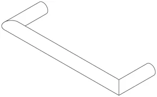 Dornbracht Griff für Wannengriff ERSATZTEILE 05282254500 218 x 68 x 18 mm Chrom