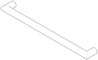 Dornbracht Griff für Wannengriff ERSATZTEILE 05282258700 318 x 42 x 22 mm Chrom