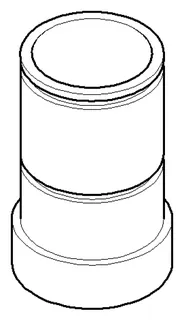 Dornbracht Spender Aufnahme ERSATZTEILE 081010519 D 30 x 48 mm Platin gebürstet