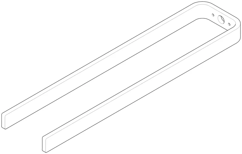 Dornbracht Halter für Handtuchhalter ERSATZTEILE 081792561 90 x 25 x 410 mm Chrom