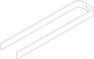 Dornbracht Halter für Handtuchhalter ERSATZTEILE 081792561 90 x 25 x 410 mm Chrom