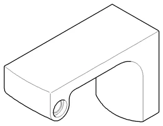 Dornbracht Halter für Handtuchring ERSATZTEILE 081796504 36 x 56 x 83 mm Chrom