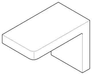Dornbracht Halter für Wannengriff ERSATZTEILE 081798506 45 x 60 x 80 mm Chrom