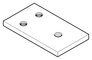 Dornbracht Halter für Glasplatte ERSATZTEILE 081798553 52 x 4 x 30 mm Chrom
