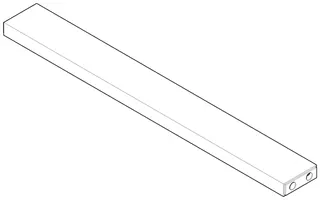 Dornbracht Griff für Wannengriff ERSATZTEILE 081798555 255 x 10 x 30 mm Chrom