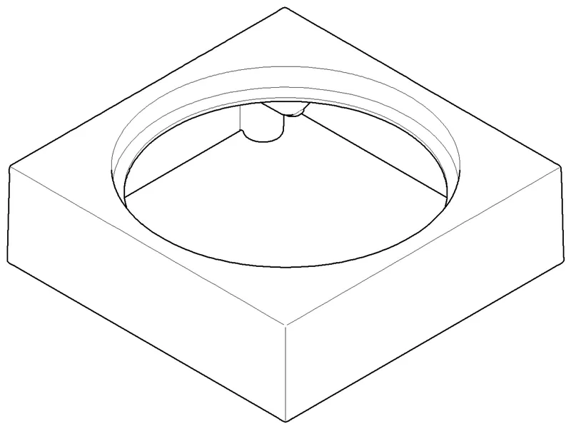Dornbracht Gehäuse für Toilettenbürstengarnitur ET 082301505 118 x 118 x 35 mm Chrom