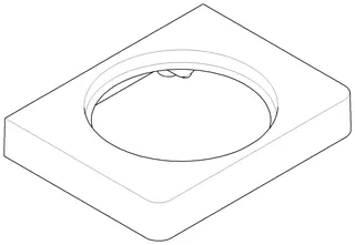 Dornbracht Gehäuse ET 082301506 152 x 118 x 25 mm Platin gebürstet
