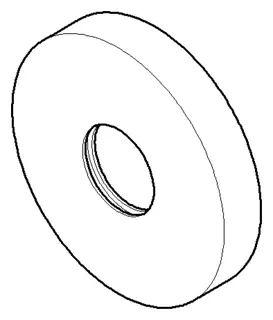 Dornbracht Rosette ERSATZTEILE 082762500 D 55 x 9,5 mm Platin gebürstet