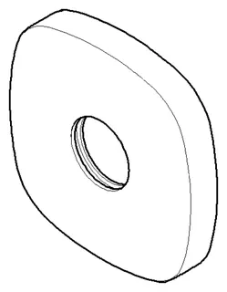 Dornbracht Rosette ERSATZTEILE 082772500 58,5 x 58,5 x 8,5 mm Chrom