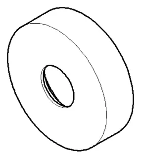 Dornbracht Rosette ERSATZTEILE 082797500 D 40,5 x 11 mm Platin gebürstet