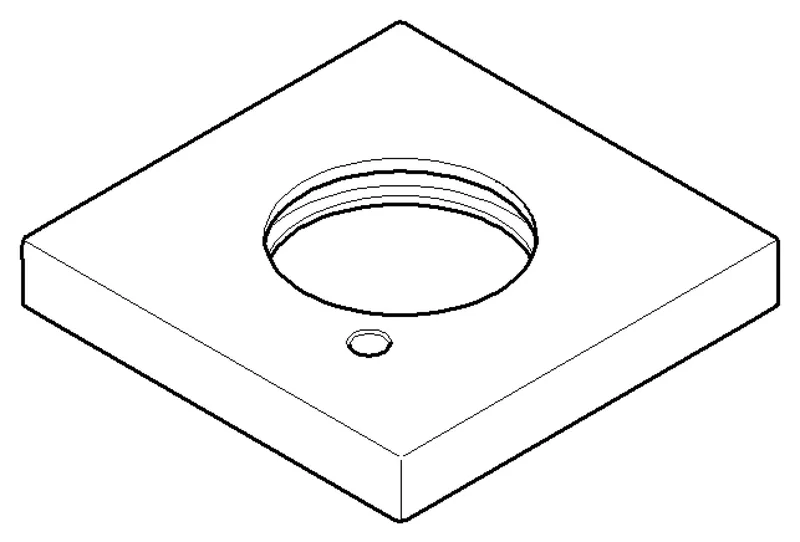 Dornbracht Rosette ERSATZTEILE 082797503 55,5 x 55,5 x 8,5 mm Platin gebürstet