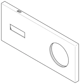 Dornbracht Abdeckung Wand ERSATZTEILE 091101060 178 x 78 x 8,50 mm Chrom