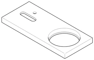 Dornbracht Rosette ERSATZTEILE 091101071 126 x 55,5 x 8,5 mm Chrom