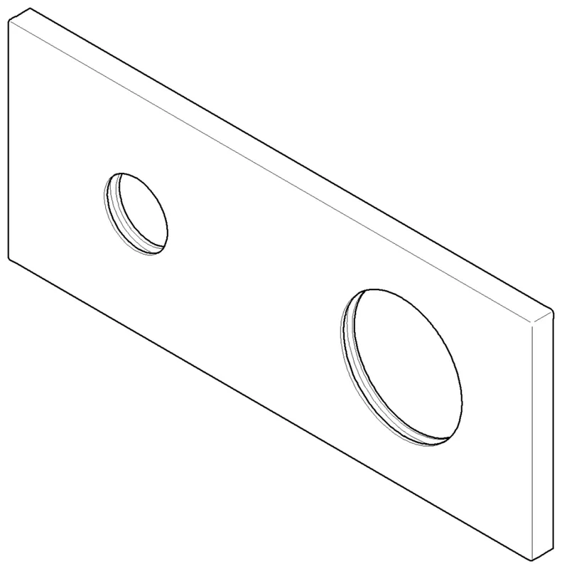 Dornbracht Rosette ERSATZTEILE 091101085 197,5 x 78 x 8,5 mm Chrom