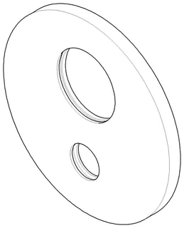 Dornbracht Rosette ERSATZTEILE 091102068 D 150 x 10 mm Chrom
