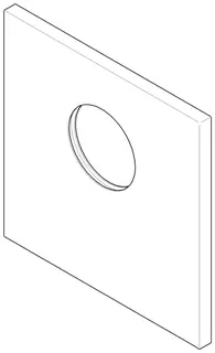 Dornbracht xSTREAM Rosette ERSATZTEILE 091102078 154 x 154 x 9,5 mm Chrom