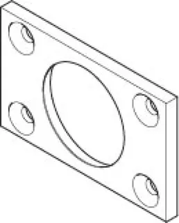 Dornbracht WaterBar Halter ERSATZTEILE 091102138 60 x 37 x 4 mm