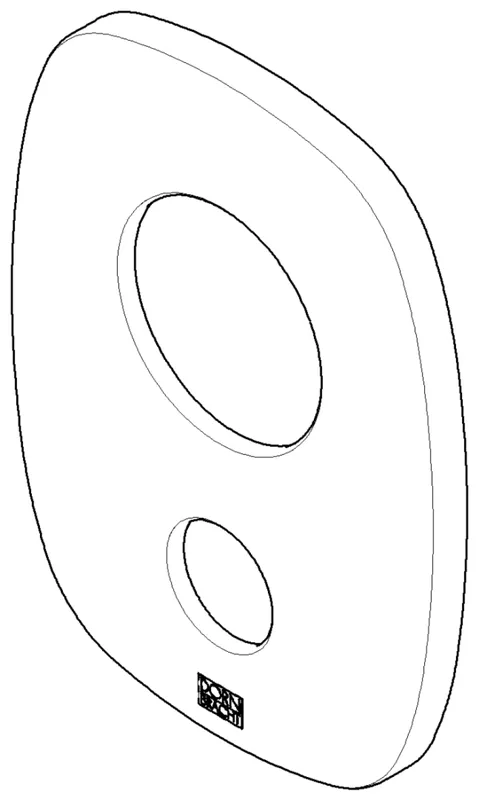 Dornbracht xSTREAM Rosette für Wanne ERSATZTEILE 091102140 113 x 152 x 9 mm Chrom