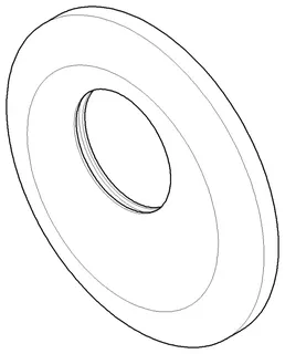 Dornbracht xTOOL Rosette Elegant ERSATZTEILE 091102161 D 124 x 13 mm Chrom
