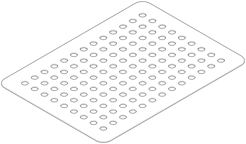 Dornbracht Rosette ERSATZTEILE 091102205 296 x 216 x 1,5 mm Chrom