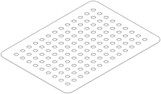 Dornbracht Rosette ERSATZTEILE 091102205 296 x 216 x 1,5 mm Chrom