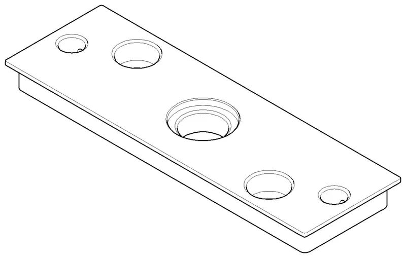 Dornbracht Abdeckung ERSATZTEILE 091102237 177,2 x 57,2 x 14 mm Schwarz matt