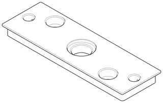 Dornbracht Abdeckung ERSATZTEILE 091102237 177,2 x 57,2 x 14 mm Schwarz matt