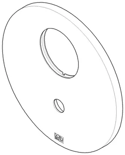Dornbracht Rosette für Wanne ERSATZTEILE 091102261 D 150 x 9 mm Platin gebürstet