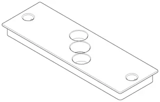 Dornbracht Abdeckung ERSATZTEILE 091102291 177 x 57 x 14 mm Schwarz matt