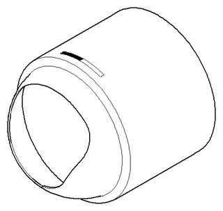 Dornbracht Haube/Hülse ET 091102292 D 45 x 47,5 mm Platin gebürstet