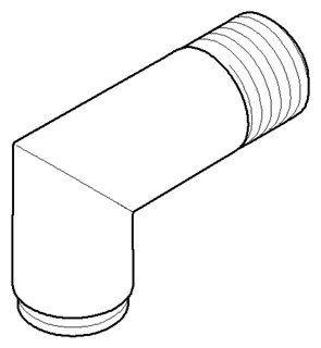 Dornbracht Anschluss 1/2" x M20x1 ERSATZTEILE 091103036 D 22 x 63 x 34 mm Weiß matt