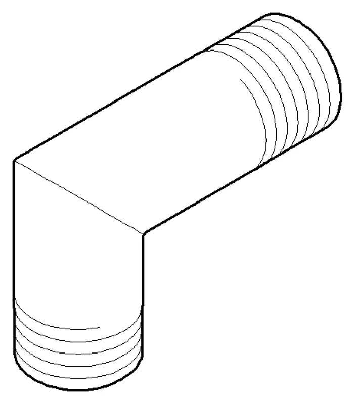 Dornbracht Anschluss 1/2" x 1/2" ET 091103121 61,5 x 42,5 x 21 mm Platin gebürstet