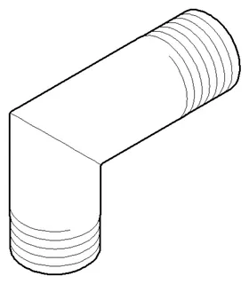 Dornbracht Anschluss 1/2" x 1/2" ERSATZTEILE 091103121 61,5 x 42,5 x 21 mm Platin
