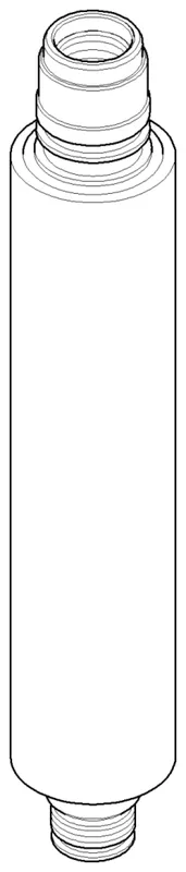 Dornbracht Anschluss ERSATZTEILE 09111007210 D 35 x 206,5 mm Platin gebürstet