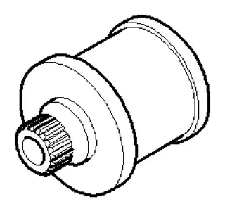 Dornbracht Rastbuchsenaufnahme ET 091212008 D 20 x 25,5 mm Platin gebürstet