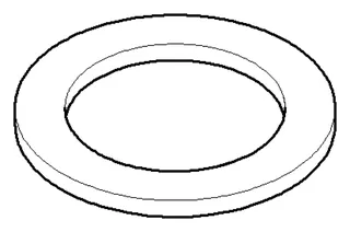 Dornbracht Dichtung NBR 70 ERSATZTEILE 091405013 48,0 x 33,0 x 3,0 mm