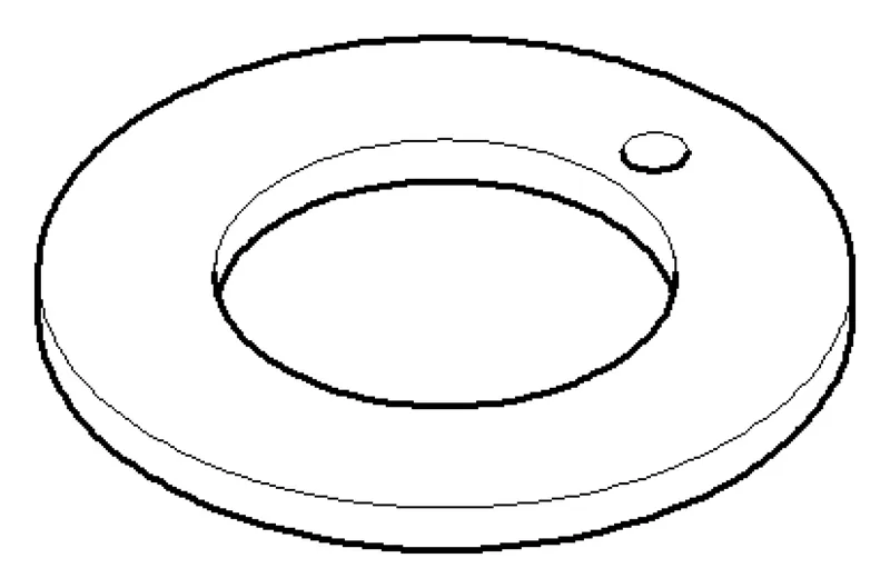 Dornbracht Dichtung mit Bohhrung ERSATZTEILE 091405047 D 48 x 27,2 x 3 mm
