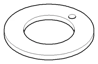 Dornbracht Dichtung mit Bohhrung ERSATZTEILE 091405047 D 48 x 27,2 x 3 mm