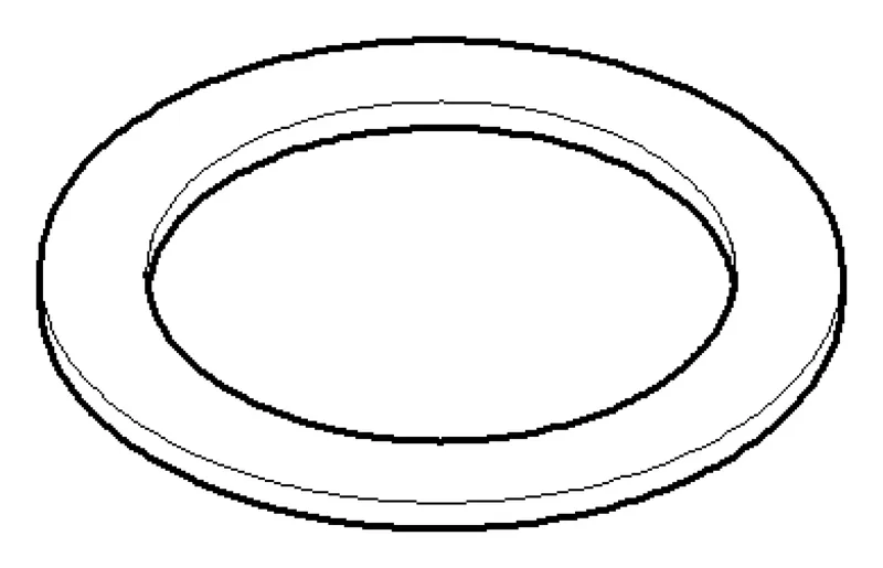 Dornbracht Dichtung Vf 3110, ERSATZTEILE 091440004 45,0 x 33,0 x 1,8 mm
