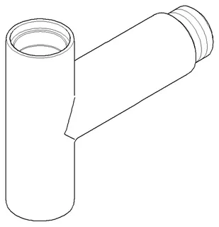 Dornbracht Anschluss für Duschstele ERSATZTEILE 091711052 D 25 x 75 mm Platin gebürstet