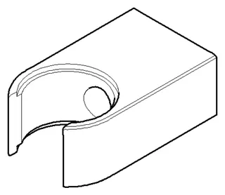 Dornbracht Halter Brausehalter ERSATZTEILE 091720043 20 x 32 x 52 mm Chrom