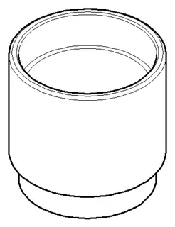 Dornbracht Hülse ERSATZTEILE 091840127 D 39,5 x 39 mm Chrom