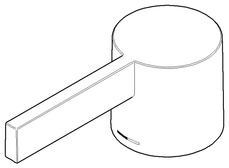 Dornbracht Griff ERSATZTEILE 092067003 47,5 x 46 x 117 mm Platin gebürstet