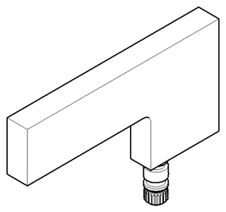 Dornbracht Griff für Spültisch Stand ERSATZTEILE 092068001 85 x 61 x 9 mm Chrom