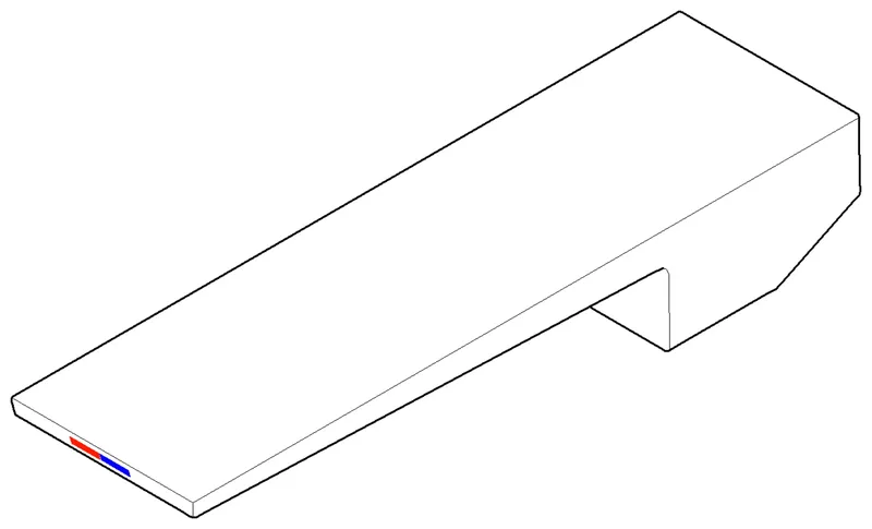 Dornbracht Gr. für Waschtisch Stand ET 092073003 47 x 22 x 186 mm Champagne (22kt Gold)