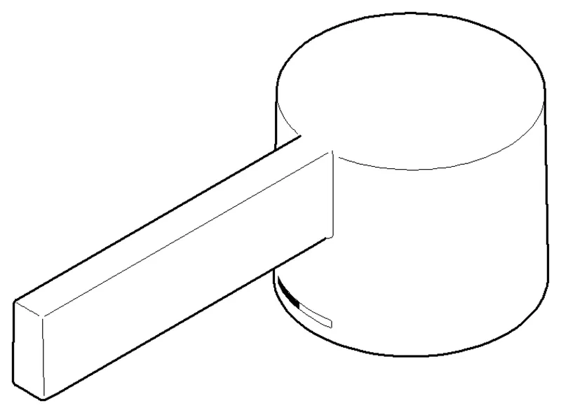 Dornbracht Griff ERSATZTEILE 092076001 47 x 40 x 116,5 mm Chrom