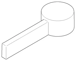 Dornbracht Griff ERSATZTEILE 092078057 24 x 41 x 96 mm Platin